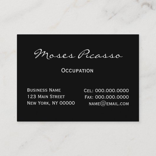 Groovy Swirls (PEARL) SIZE/PAPER/SHAPE OPTIONS - Visitekaartje (Achterkant)