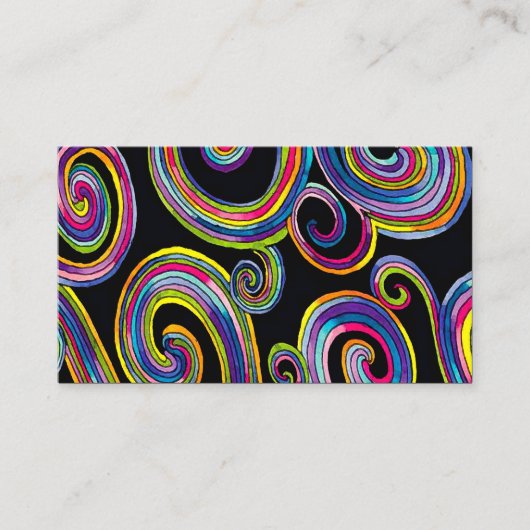 Groovy Swirls ~ Visitekaartje (Voorkant)