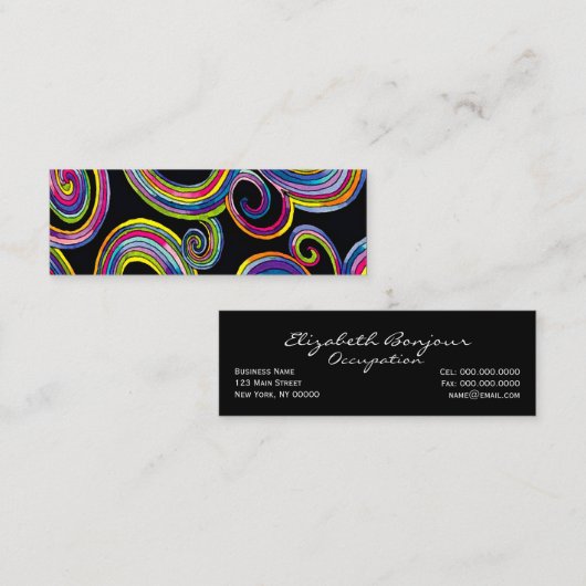 Groovy Swirls ~ Visitekaartje (Voorkant / Achterkant)