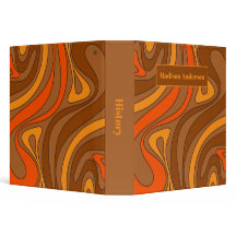 Groovy Swirly Retro 70s Bruin Gepersonaliseerde Sc