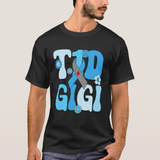 Groovy T1D Gigi Type Eén Diabetes Maand van het be T-shirt