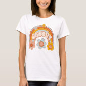 Groovy T-shirt | T-shirt met gestreepte retro | Re (Voorkant)