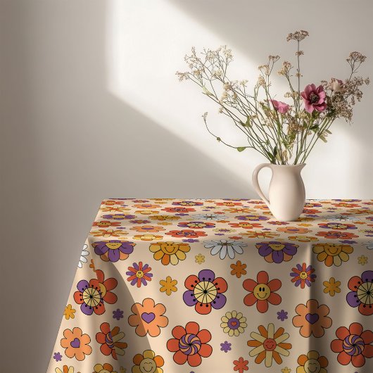 Groovy Tablecloth 70s Pastel Colorful Dining Vibe Tafelkleed