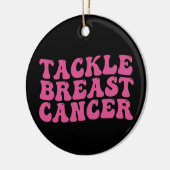Groovy Tackle Borstkankerbewustzijn Keramisch Ornament (Links)