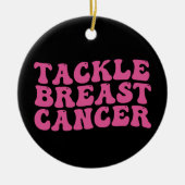 Groovy Tackle Breast Cancer Awareness Keramisch Ornament (Voorkant)
