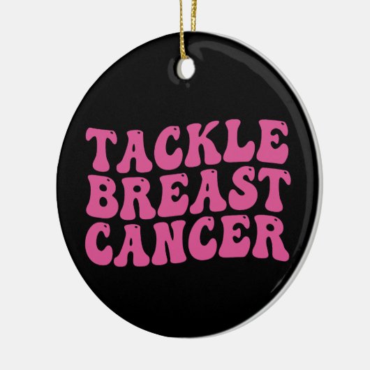Groovy Tackle Breast Cancer Awareness Keramisch Ornament (Links)