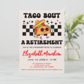 Groovy Taco over een pensioen Fiesta Afstuderen Kaart (Staand voorkant)