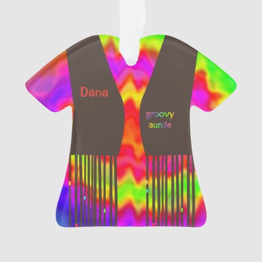 Groovy Tante Hippie kerstversiering 2 Ornament (voorkant)