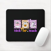 Groovy Teacher Halloween Trick Or Teach Ghost Men  Muismat (Met muis)
