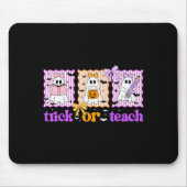 Groovy Teacher Halloween Trick Or Teach Ghost Men  Muismat (Voorkant)