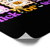 Groovy Teacher Halloween Trick Or Teach Ghost Men Poster (Hoek)