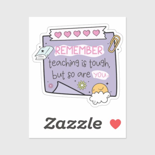 Groovy Teacher Quote Herinneringen Stickers (Vel)