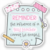 Groovy Teacher Quote Herinneringen Stickers (Voorkant)