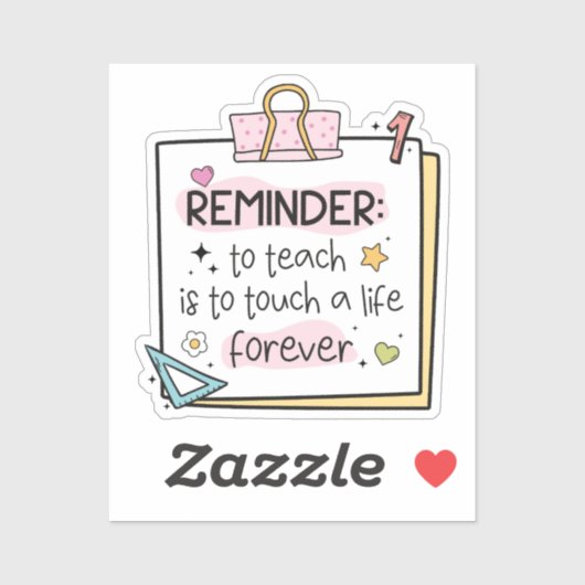 Groovy Teacher Quote Herinneringen Stickers (Vel)