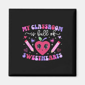 Groovy Teacher Valentijn Teaching Valentijnsdag Magneet (Voorkant)