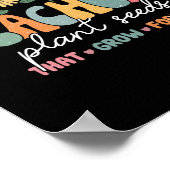 Groovy Teachers Plant zaden die voor altijd terug  Poster (Hoek)