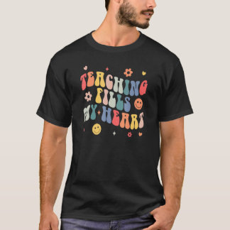 Groovy Teaching vult mijn hartlerarenleven terug T-shirt