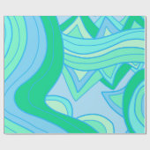 Groovy Teal Cadeaupapier (Vlak)