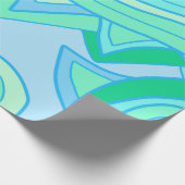 Groovy Teal Cadeaupapier (Hoek)