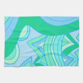 Groovy Teal Theedoek (Horizontaal)