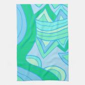 Groovy Teal Theedoek (Verticaal)