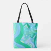 Groovy Teal Tote Bag (Achterkant)