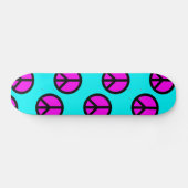 Groovy Teen Hippie Blauwgroen en Paarse vredessign Persoonlijk Skateboard (Horizontaal)