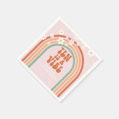 Groovy Ten is een vibe daisy regenboog 10e verjaar Servet (Hoek)