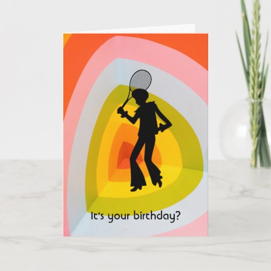 Groovy Tennis Disco Dancer Kaart (Voorkant)