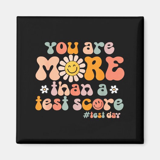 Groovy Test Dag Meer Dan Een Test Score Leraar Magneet (Voorkant)