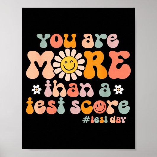 Groovy Test Dag Meer Dan Een Testscore Leraar Poster (Voorkant)