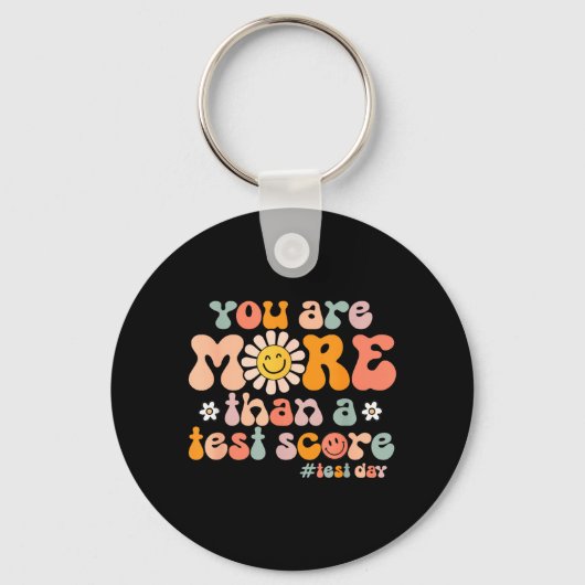 Groovy Test Dag Meer Dan Een Testscore Leraar Sleutelhanger (Voorkant)