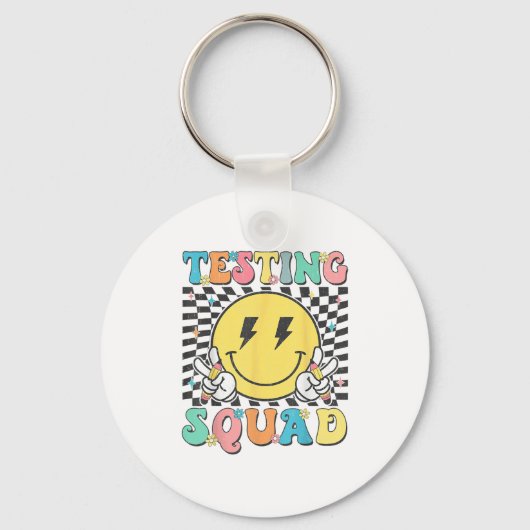 Groovy Test Dag Testteam Motivatie Docent S Sleutelhanger (Voorkant)