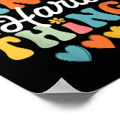 Groovy Test Day Teacher Je kunt moeilijke dingen d Poster (Hoek)