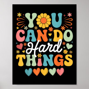 Groovy Test Day Teacher Je kunt moeilijke dingen d Poster