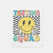 Groovy Test Day Testing Squad Motivation Teacher S Fleece Deken (Voorkant)