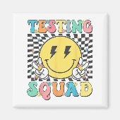 Groovy Test Day Testing Squad Motivation Teacher S Magneet (Voorkant)