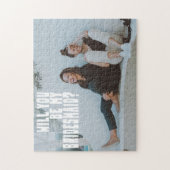 Groovy Text Overlay Bridesmaid Photo proposal Kaar Legpuzzel (Verticaal)