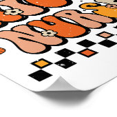 Groovy Thanksgiving Dankbaar NICU Nurse Retro ICU Poster (Hoek)