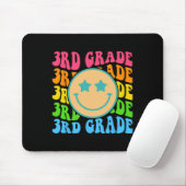 Groovy Third Grade Vibes Gezicht Retro Leraren Byc Muismat (Met muis)