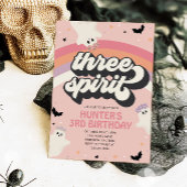 Groovy Three Spirit Girl 3e verjaardag Halloween Kaart