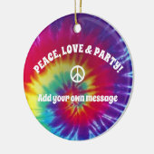 Groovy Tie Dye Hippie Keramisch Ornament (Links)