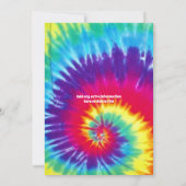 Groovy Tie Dye Hippie Party Kaart (Achterkant)