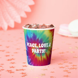 Groovy Tie Dye Hippie Party Papieren Bekers