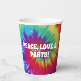 Groovy Tie Dye Hippie Party Papieren Bekers