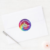 Groovy Tie Dye Hippie Party Ronde Sticker (Envelop)