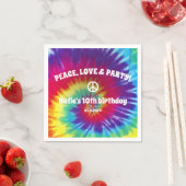 Groovy Tie Dye Hippie Party Servet (Insitu)