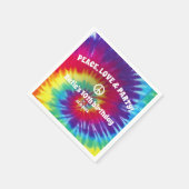 Groovy Tie Dye Hippie Party Servet (Hoek)