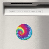 Groovy Tie Dye Hippie Stijl Magneet (Insitu (Vaatwasser))