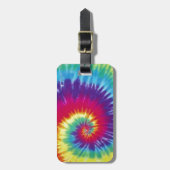 Groovy Tie Dye Hippie Style Bagagelabel (Voorkant verticaal)